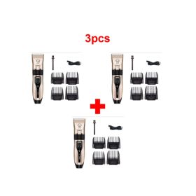 Professional Low Noise Pet Hair Clipper  Easy Grooming For Dogs & Cats (Option: Style A 3pcs)