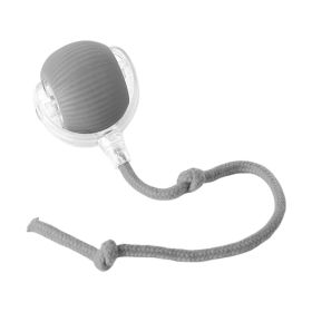 Electric Dog Cat Ball Toy,Indoor Large And Small Cat Dog Interactive Intelligent Rolling Pet Ball (Option: Gray)