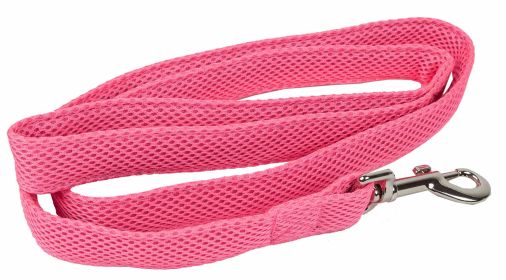 Pet Life 'Aero Mesh' Dual Sided Comfortable And Breathable Adjustable Mesh Dog Leash (Color: PINK)